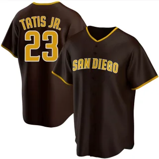 Women's A.J. Ellis San Diego Padres Replica Brown Tan/ Alternate Jersey